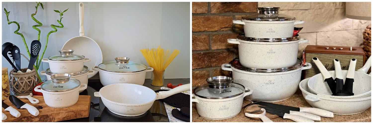 Akmens masės puodų rinkinys